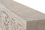 GINER Y COLOMER - Buffet en bois de manguier massif et métal avec 4 portes, 3 tiroirs, finition blanc vieilli - 80 x 190 x 38 cm